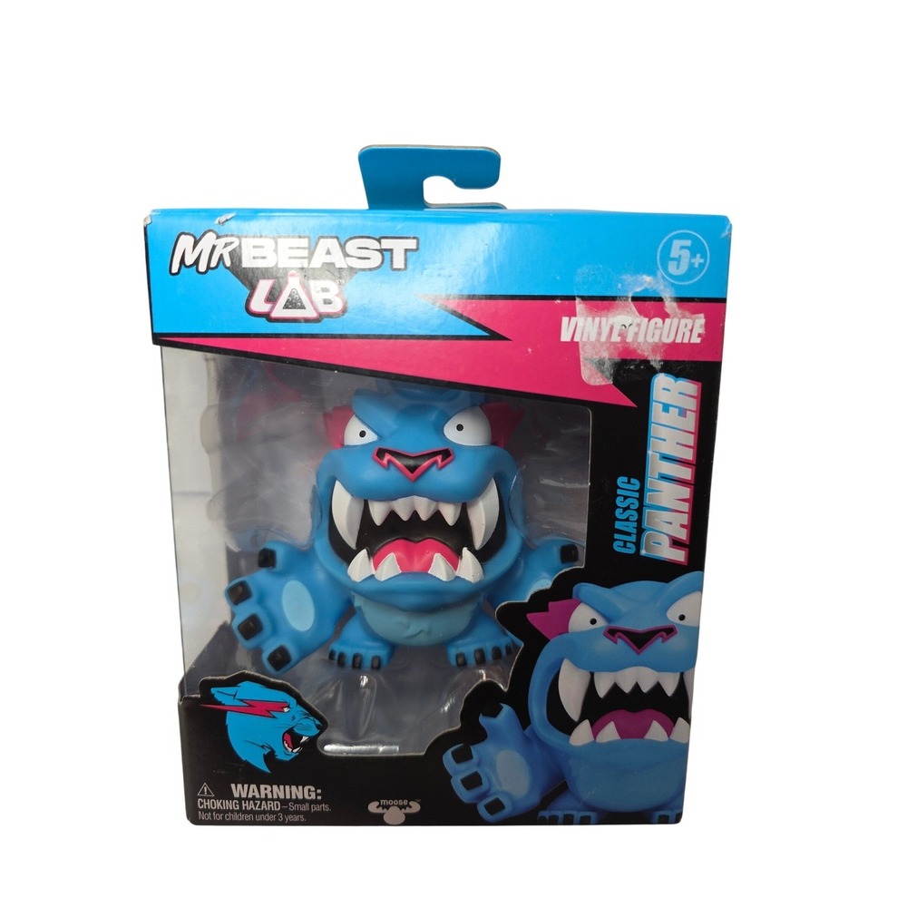 MrBeast Lab Classic Panther VinylFigureMooseToysBlue Collectible 24730 New!!